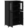 vidaXL Highboard Czarny Dąb 62 x 32 x 106,5 cm Materiał drewnopochodny
