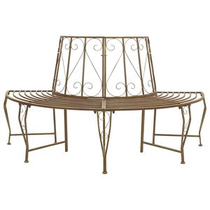 vidaXL Ławka Drzewna 4-Liczba miejsc 160 x 80 x 89 cm Stal