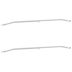 vidaXL Uchwyt na plandekę do przyczep 2 szt. srebrny 102-155 cm