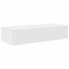 vidaXL P&oacute;łka ścienna z szufladami, biała, 80x33x17 cm