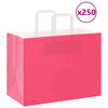 vidaXL Torby papierowe 250 szt. z uchwytami R&oacute;żowe 32x17x25 cm