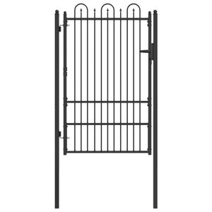 vidaXL Brama ogrodzeniowa HORST 100 x 150 cm Stal Czarny Zamykane