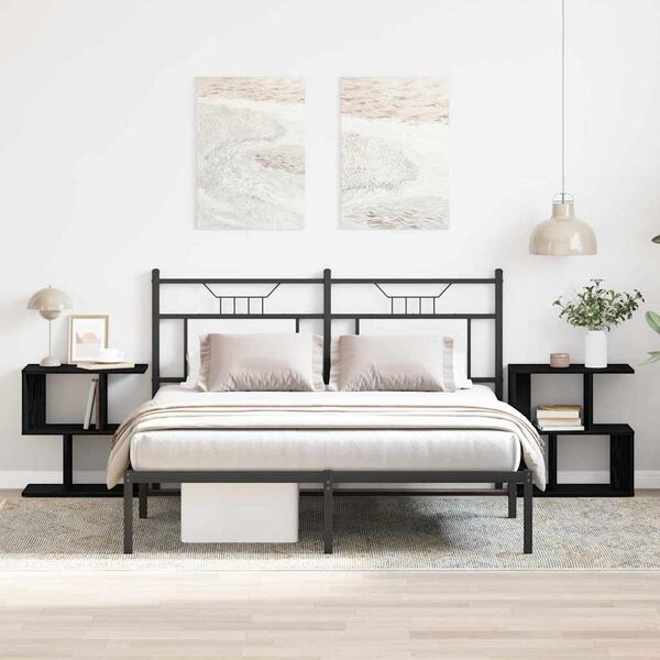 vidaXL Szafka Nocna 2 pcs Czarny Dąb 50 x 30 x 51,5 cm