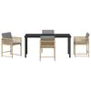 vidaXL Zestaw do jadalni w ogrodzie 5 pcs Beżowy polirattan