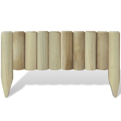 vidaXL Obrzeże drewniane, 10 paneli, drewno, 60 cm