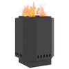 vidaXL Bezdymny kominek ogrodowy Czarny 38 x 38 x 51 cm Stal