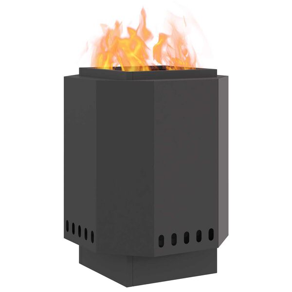 vidaXL Bezdymny kominek ogrodowy Czarny 38 x 38 x 51 cm Stal
