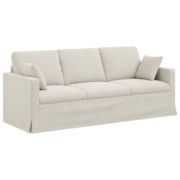 vidaXL Sofa Kremowy