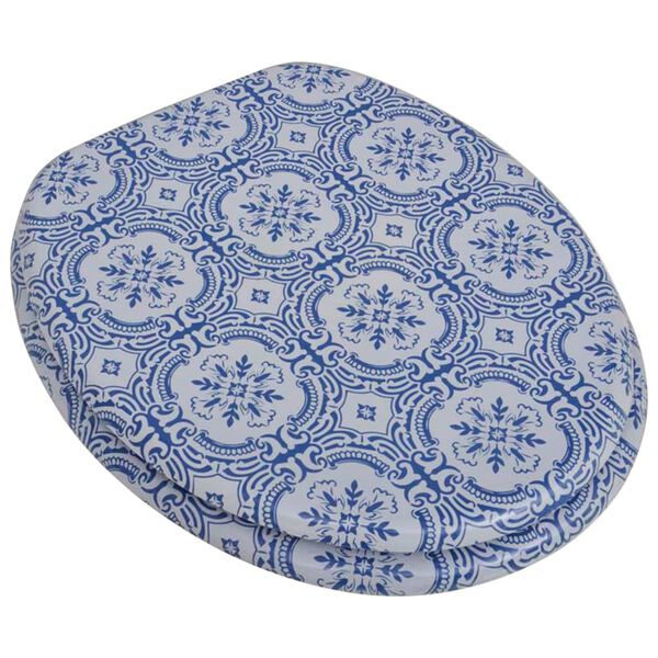 vidaXL Deski sedesowe, 2 szt., MDF, wz&oacute;r porcelany