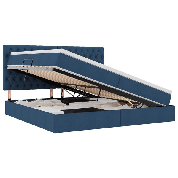 vidaXL Ł&oacute;żko z miejscem na przechowywanie i materacem 200 x 200 cm