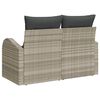 vidaXL Sofa Ogrodowa Jasnoszary 124 x 62 x 69 cm polirattan