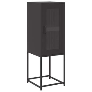 vidaXL Komoda Czarna 36x39x107 cm Stal walcowana na zimno