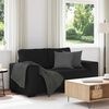 vidaXL Sofa 2-osobowa Czarna 160x77x82 cm Tkanina