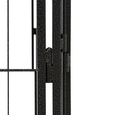 vidaXL Kojec dla psa, 4 panele, czarny, 50x100 cm, stalowy