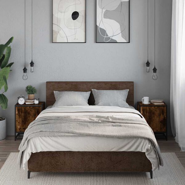 vidaXL Szafki nocne, 2 szt., przydymiony dąb, 40x31x50 cm