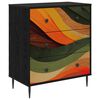 vidaXL Komoda z szufladami BONN Retro falowy nadruk 66 x 36,5 x 76 cm