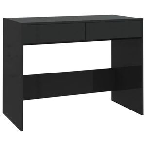 vidaXL Biurko, czarne, 101x50x76,5 cm, materiał drewnopochodny