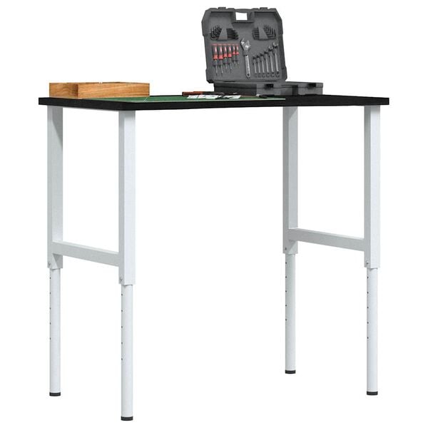 vidaXL Stolik roboczy, ciemny brąz, 100x60x(71,5-98) cm, drewno dębowe