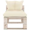 vidaXL Ogrodowa sofa 3-os. z palet, z poduszkami, drewno sosnowe