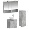 vidaXL Zestaw mebli łazienkowych 4 pcs Betonowy szary