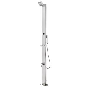 vidaXL Prysznic ogrodowy 220 cm, stal nierdzewna