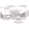 vidaXL Zestaw Sof na Ogr&oacute;d z poduszką 9 pcs Beżowy i jasnoszary