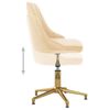 vidaXL Obrotowe krzesła stołowe, 4 szt., kremowe, obite aksamitem