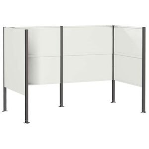 vidaXL Ekran na kosz na śmieci 167 x 85 x 113 cm Stal Biały