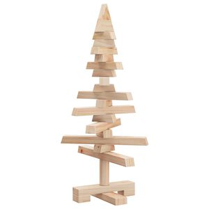 vidaXL Drewniana choinka do udekorowania, 60 cm, lite drewno sosnowe