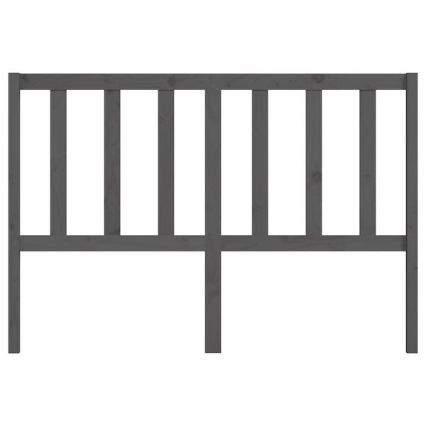 vidaXL Wezgłowie ł&oacute;żka, szare, 141x4x100 cm, lite drewno sosnowe