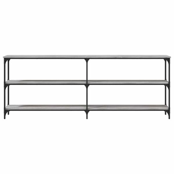 vidaXL Stolik konsolowy, szary dąb sonoma, 200x29x75 cm