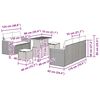 vidaXL Zestaw Sof na Ogr&oacute;d z poduszką 10 pcs Szary polirattan