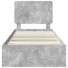 vidaXL Ramka ł&oacute;żka Betonowy szary 90 x 190 cm Materiał drewnopochodny