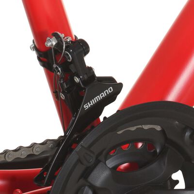 vidaXL Rower górski, 21 przerzutek, koło 26'', rama 36 cm, czerwony
