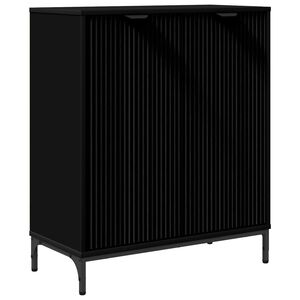 vidaXL Bufet Czarny 69,5 x 33 x 82 cm Drewno inżynieryjne
