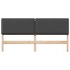 vidaXL Tapicerowane wezgłowie Naturalny i Ciemnoszary 200 cm