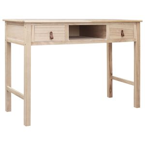 vidaXL Biurko, naturalne, 110 x 45 x 76 cm, drewniane