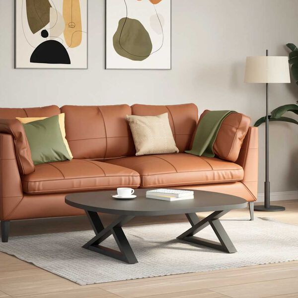 vidaXL Nogi do stolika kawowego 2 szt. Antracyt 70x(30-31,3) cm Stal