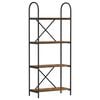 vidaXL P&oacute;łka na książki 4 poziomy 60 x 30 x 146 cm Drewno inżynieryjne