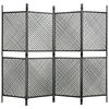 vidaXL Panel ogrodzeniowy z polirattanu, 2,4x2 m, antracytowy