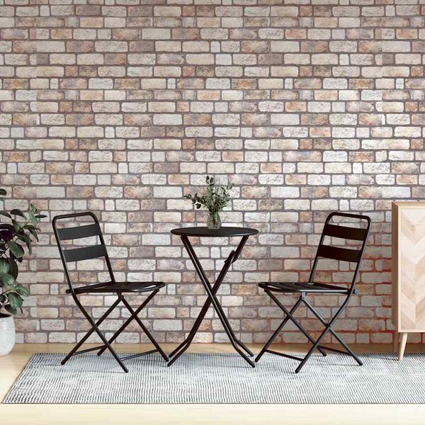 vidaXL Panele ścienne 3D, 10 szt., jasnobrązowe, 100x50 cm, EPS