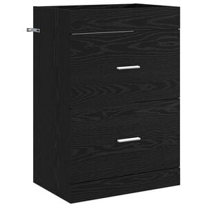 vidaXL Szafka pod zlewem w łazience Czarny dąb 56 x 37,5 x 81 cm