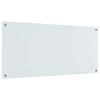 vidaXL Panel kuchenny Biały 110 x 50 cm szkło hartowane