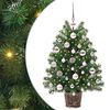 vidaXL Sztuczna choinka z 150 diodami LED Zielony 75 cm PE i PVC