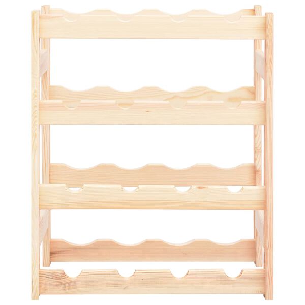 vidaXL Stojak na 16 butelek wina, drewno sosnowe