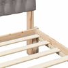 vidaXL Ramka ł&oacute;żka Ciemnoszary 140 x 200 cm Lite drewno sosnowe