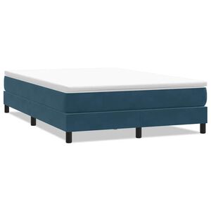 vidaXL Ł&oacute;żko typu Box Spring bez materaca Ciemnoniebieskie 160x220 cm
