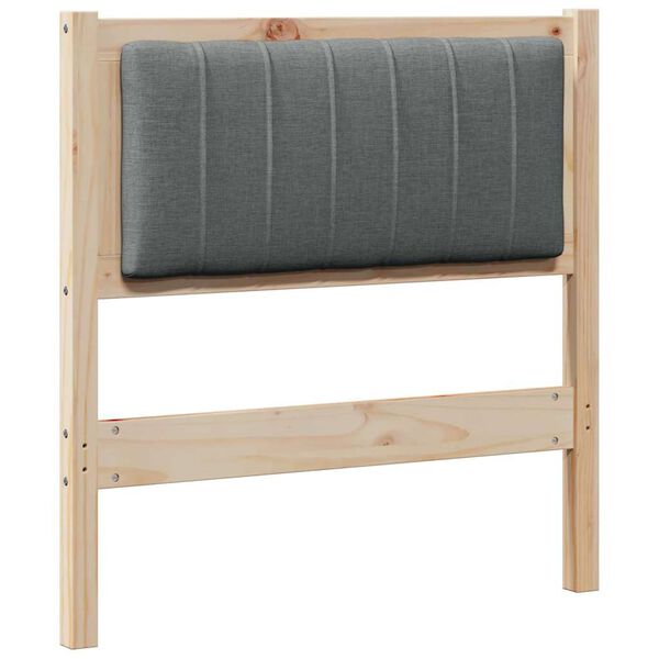 vidaXL Tapicerowane wezgłowie Brązowy 75 cm Lite drewno sosnowe