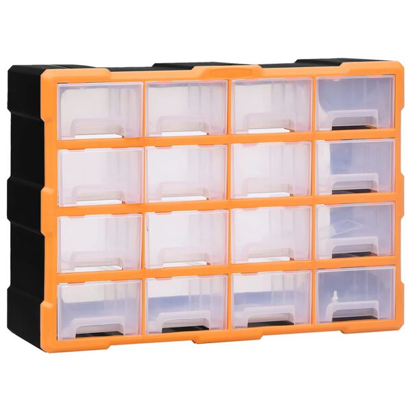 vidaXL Organizer z 16 średnimi szufladkami, 52x16x37 cm