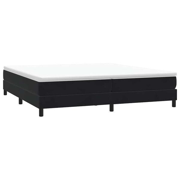 vidaXL Łóżko Box Spring bez materaca Czarne 200x210 cm Aksamit